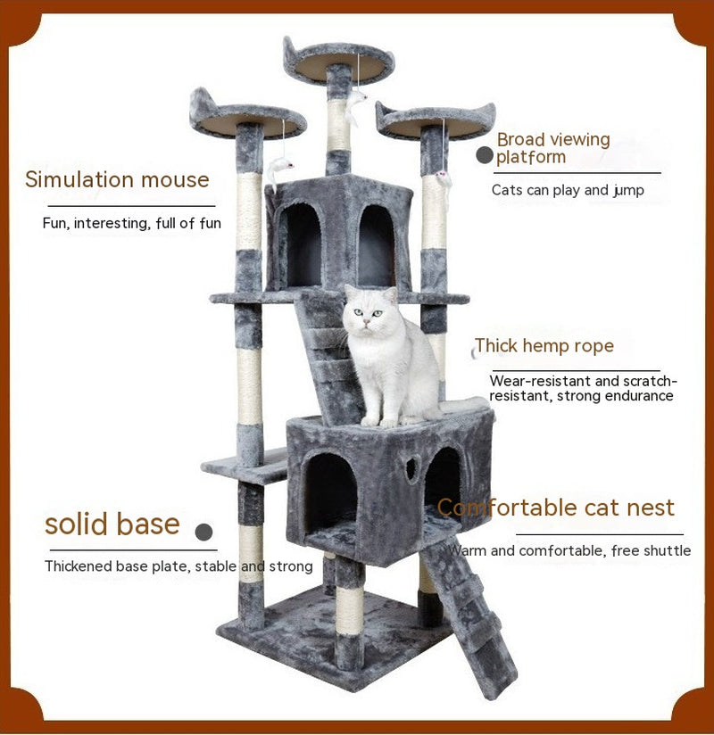 Large Cat Tree – Multi-Level Climber with Sisal 