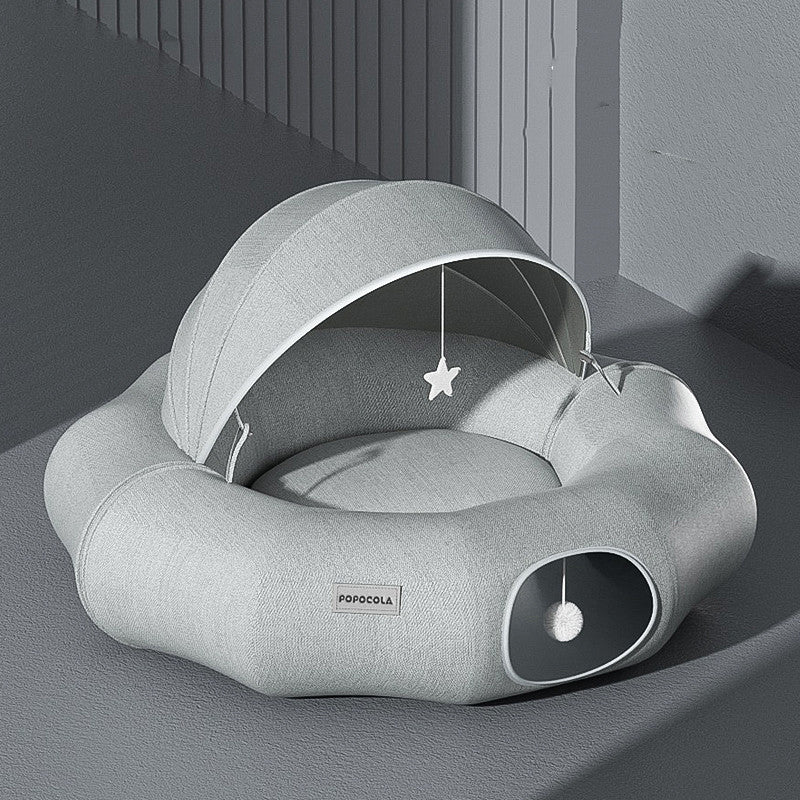 Donut Cat Tunnel – Foldable Play & Hideaway Fun