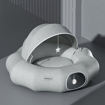 Donut Cat Tunnel – Foldable Play & Hideaway Fun