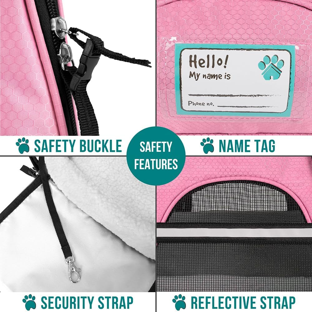 Pink Pet Carrier Bag – Airline-Approved & Travel-Ready