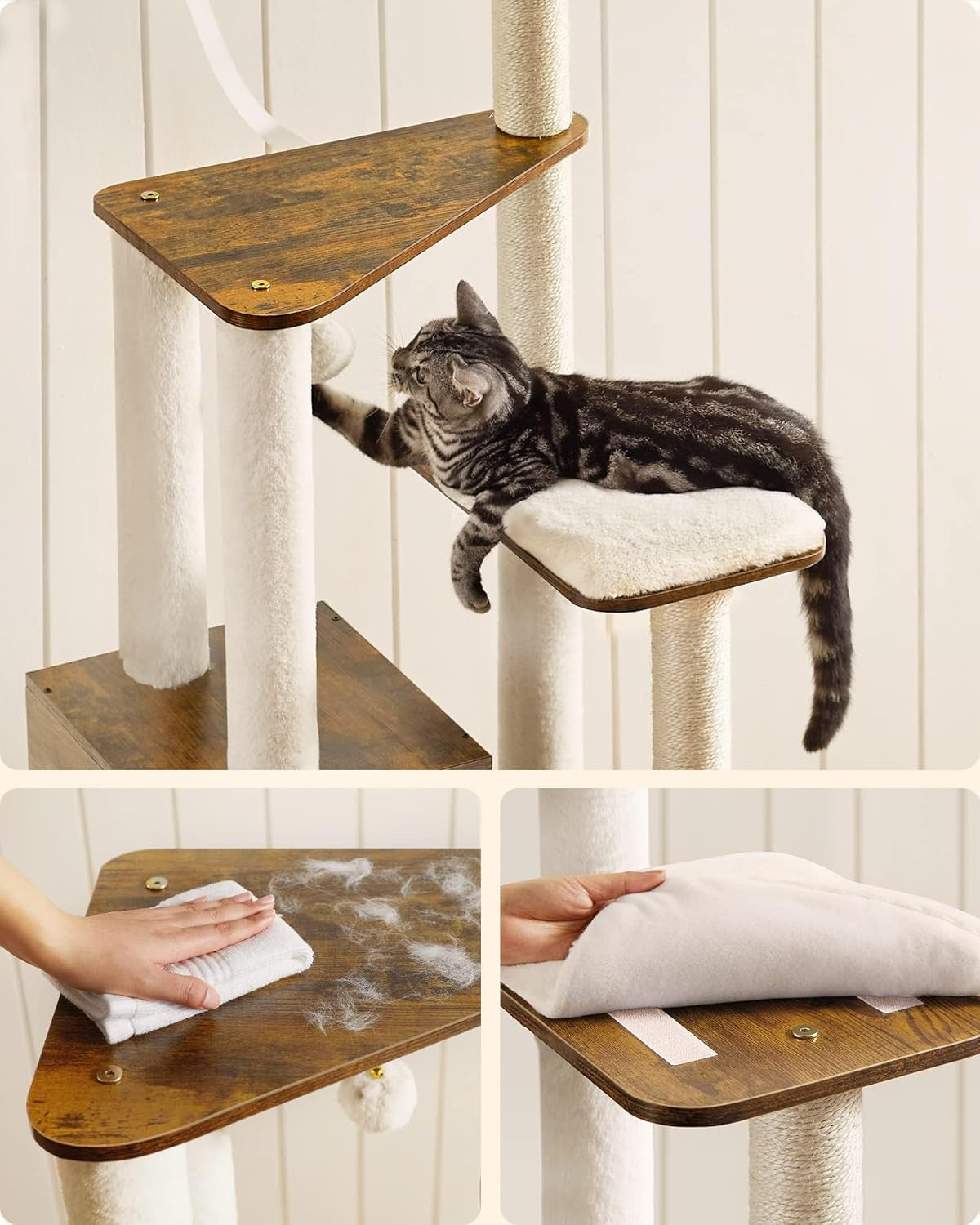 Woodywonders Cat Tower – 65" Multi-Level Indoor Climber