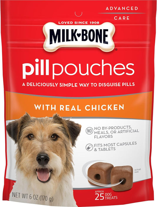 Chicken Pill Pouch Dog Treats – 6 oz × 5 pack