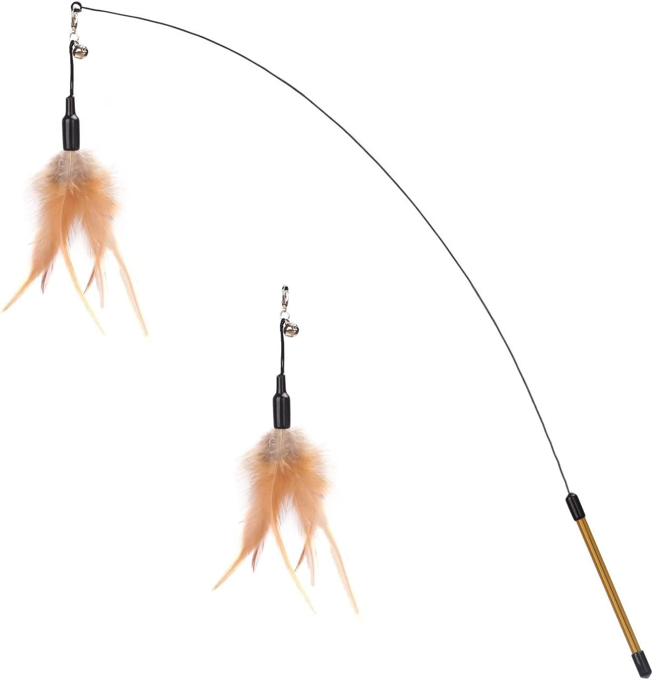 Feather Wand with Bell – 34.5" Long