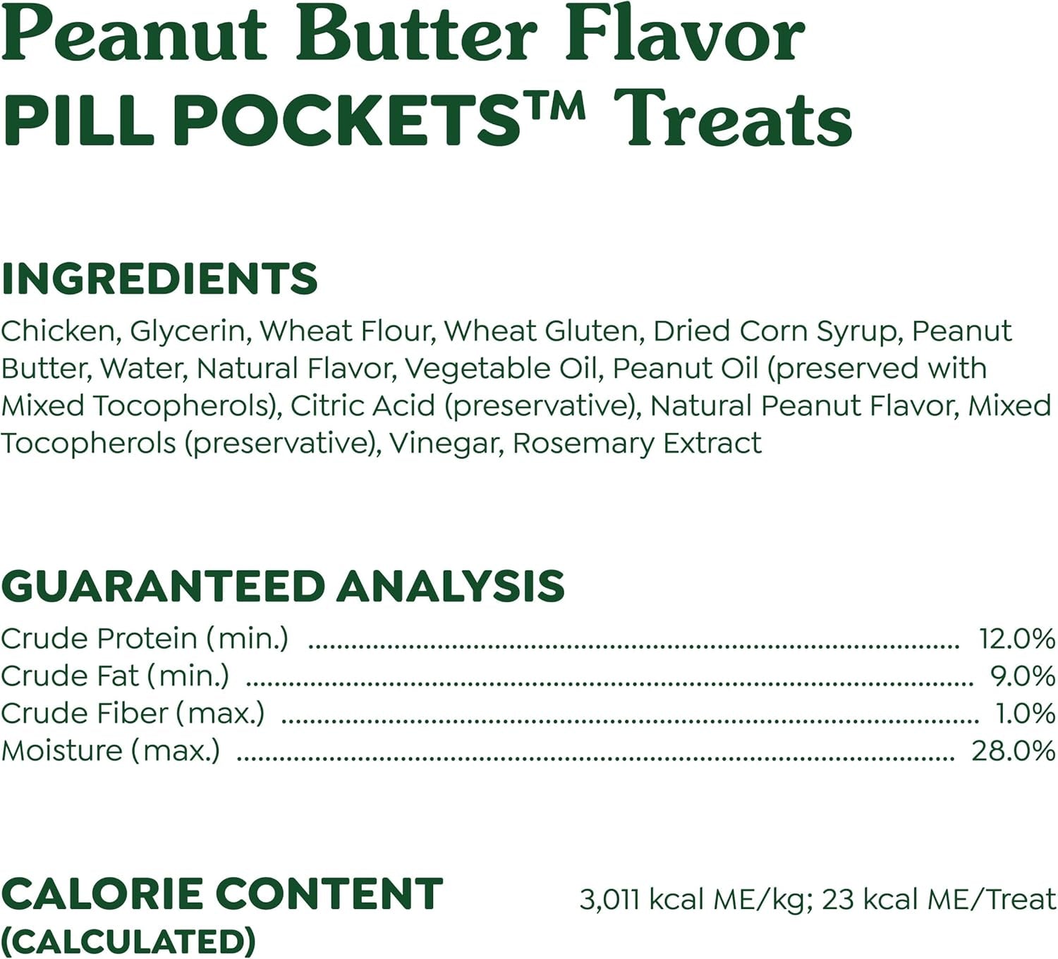 Greenies Pill Pockets Real Peanut Butter Soft Dog Treats – 7.9 oz (30 Count)