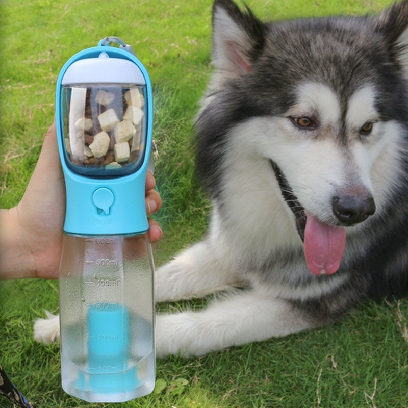 3-in-1 Pet Water Bottle – Leak-Proof Feeder & Poop Dispenser